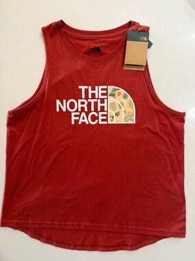 The North Face Spice Color Logo Tank with Floral Chevron Size XL